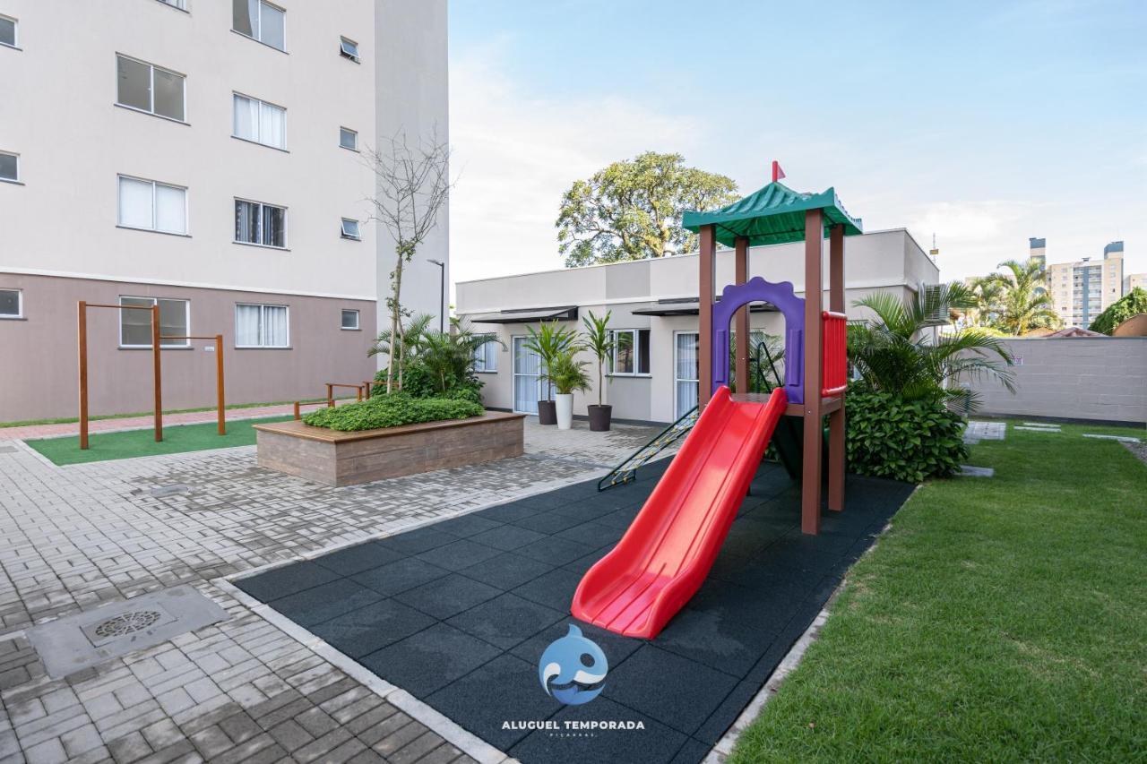 Apartamento 150M Da Praia Com Sacada, Wi-Fi Ar Condicionado, Piscina, Portaria 24H, Playground E Vaga De Garagem Piçarras Exterior foto